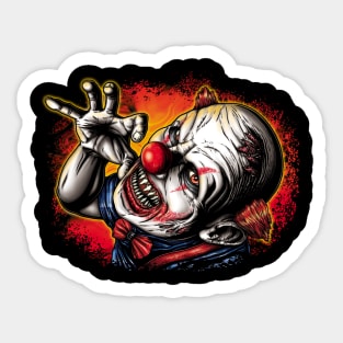 Scary Crazed Clown Sticker